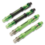 OEMTOOLS® 6-Way Pen-Style Screw/Nut Driver, Phillips/Slotted Bits, Metric Sockets, 5.38" Long, Black/Green, Green/Clear, 4/Pack (GNS22537) Pack of 4