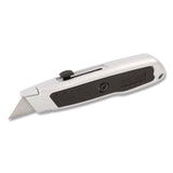 Sheffield Retractable Utility Knife, 1.25" Blade, 3.5" Plastic Handle, Black/Gray (GNS12243) Each