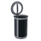 Rubbermaid® Commercial ENHANCE Series Waste Receptacle, Dual Top Hole, 23 gal, Metal, Pearl Gray/Umbra Gray (RCP2172841) Each