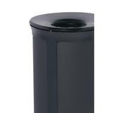 Rubbermaid® Commercial ENHANCE Series Waste Receptacle, 33 gal, Metal, Jet Black Metallic (RCP2172842) Each