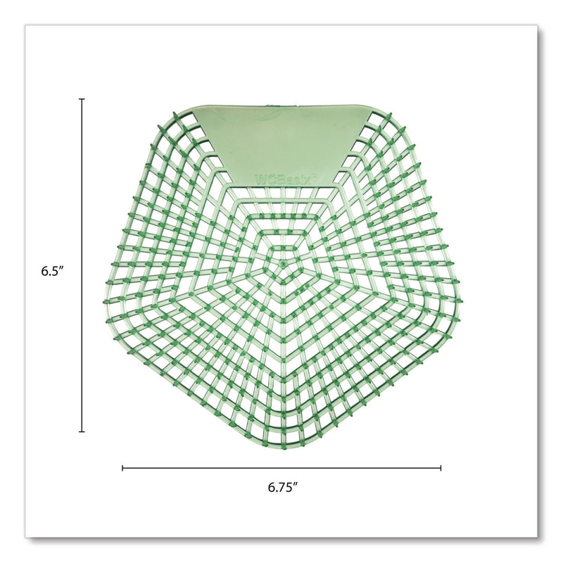Fresh Products WCBasix Urinal Screen, Cucumber Twist Scent, Green, 0.11 oz, 10/Box (FRSWCBX10CMBX) Box of 10