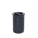 Rubbermaid® Commercial ENHANCE Series Waste Receptacle, Dual Top Hole, 23 gal, Metal, Jet Black Metallic (RCP2172844) Each