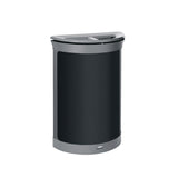 Rubbermaid® Commercial ENHANCE Series Waste Receptacle, Dual Top Hole, 11.5 gal, Metal, Pearl Gray/Umbra Gray (RCP2172846) Each