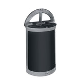 Rubbermaid® Commercial ENHANCE Series Waste Receptacle, Dual Top Hole, 11.5 gal, Metal, Pearl Gray/Umbra Gray (RCP2172846) Each