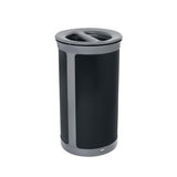 Rubbermaid® Commercial ENHANCE Series Waste Receptacle, Dual Top Hole, 33 gal, Metal, Pearl Gray/Umbra Gray (RCP2172847) Each