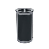 Rubbermaid® Commercial ENHANCE Series Waste Receptacle, Dual Top Hole, 33 gal, Metal, Pearl Gray/Umbra Gray (RCP2172847) Each