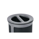 Rubbermaid® Commercial ENHANCE Series Waste Receptacle, Dual Top Hole, 33 gal, Metal, Pearl Gray/Umbra Gray (RCP2172847) Each