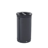 Rubbermaid® Commercial ENHANCE Series Waste Receptacle, Dual Top Hole, 33 gal, Metal, Jet Black Metallic (RCP2172848) Each