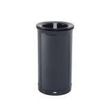 Rubbermaid® Commercial ENHANCE Series Waste Receptacle, Dual Top Hole, 33 gal, Metal, Jet Black Metallic (RCP2172848) Each