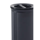 Rubbermaid® Commercial ENHANCE Series Waste Receptacle, Dual Top Hole, 33 gal, Metal, Jet Black Metallic (RCP2172848) Each