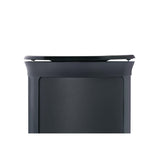 Rubbermaid® Commercial ENHANCE Series Waste Receptacle, 23 gal, Metal, Jet Black Metallic (RCP2172850) Each