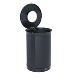 Rubbermaid® Commercial ENHANCE Series Waste Receptacle, 23 gal, Metal, Jet Black Metallic (RCP2172850) Each
