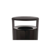 Rubbermaid® Commercial RESIST Round Waste Container, 45 gal, Metal, Textured Black/Black Gloss (RCP2184979) Each