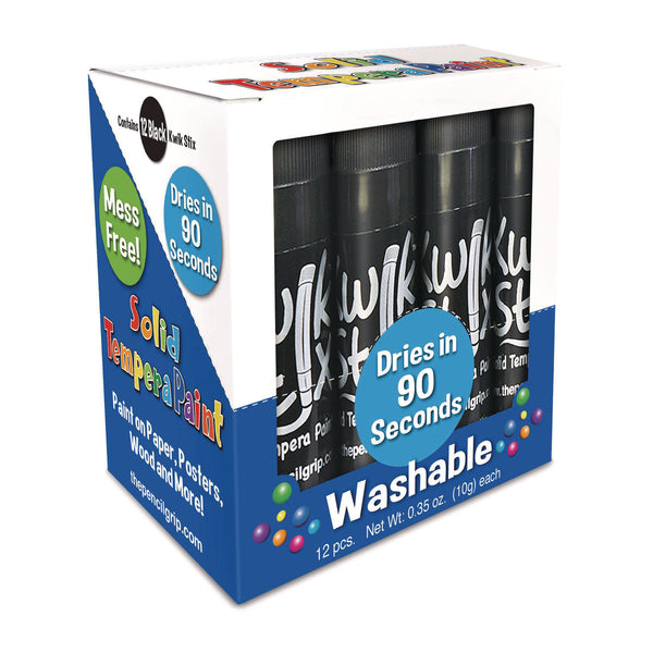 TPG Creations™ Kwik Stix Single Color Pack, 0.7" x 3.5", Black, 12/Pack, 12 Packs/Carton (TPG6001012) Case of 12