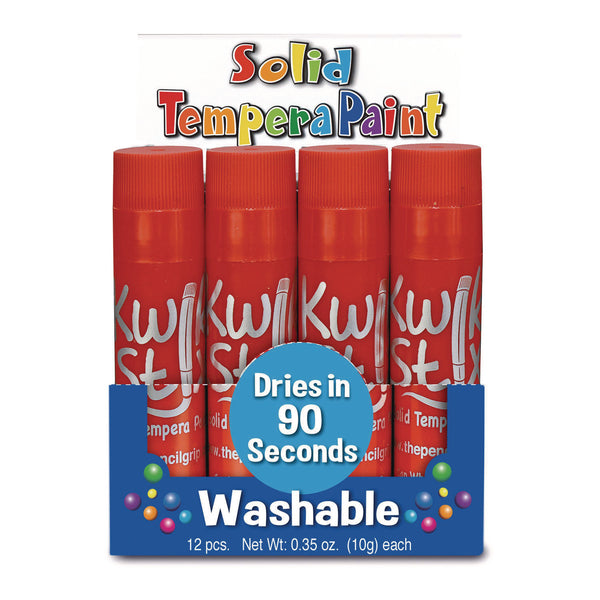 TPG Creations™ Kwik Stix Single Color Pack, 0.7" x 3.5", Red, 12/Pack, 12 Packs/Carton (TPG6002012) Case of 12