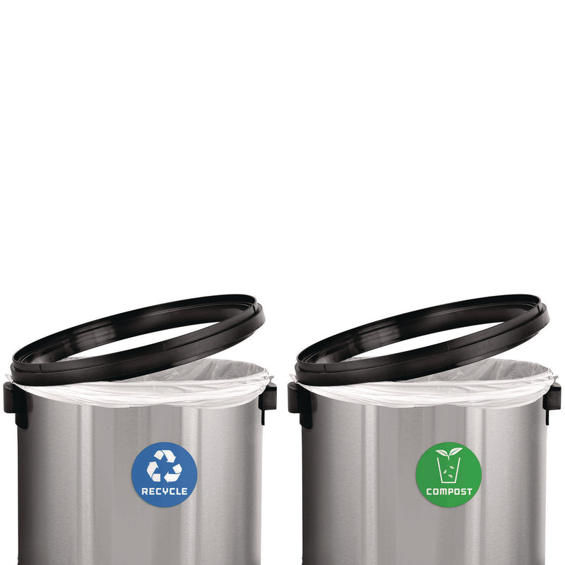 Alpine Industries 17 Gallon Stainless Steel Indoor Compost and Trash Station with Swivel Lid (ALH47065L1COT) Each