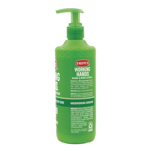 O'Keeffe's® Working Hands Hand and Body Lotion, 12 oz Pump Bottle, Unscented (GOR115760) Each