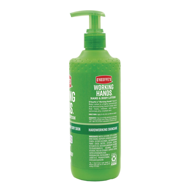 O'Keeffe's® Working Hands Hand and Body Lotion, 12 oz Pump Bottle, Unscented (GOR115760) Each