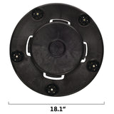 Alpine Industries Round 32-Gallon Trash Can Dolly, 500 lb Capacity, 6.1 x 18 x 18, Black (ALH47132DOLLY) Each