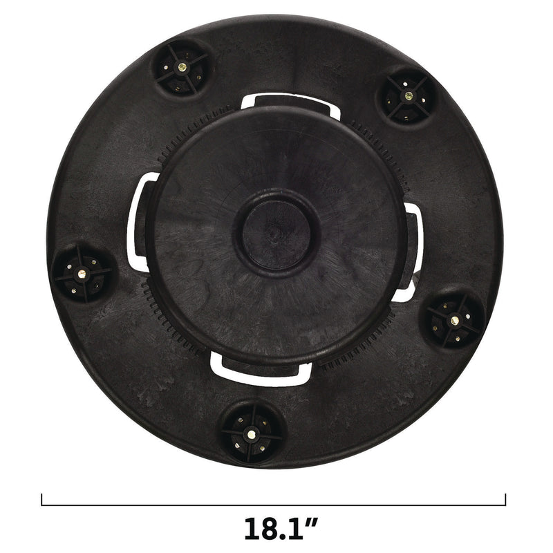 Alpine Industries Round 32-Gallon Trash Can Dolly, 500 lb Capacity, 6.1 x 18 x 18, Black (ALH47132DOLLY) Each