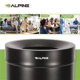 Alpine Industries 27 Gallon Black Stainless Steel Compost Can (ALH47527BLKCO) Each