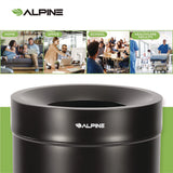 Alpine Industries 27 Gallon Black Stainless Steel Compost Bin and Trash Can (ALH47527BLKCOT) Each