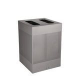 Rubbermaid® Commercial Designer Line Silhouettes Waste Receptacle, 34 gal, Steel, Silver Metallic (RCP2182675) Each