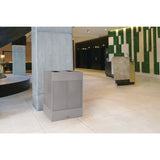 Rubbermaid® Commercial Designer Line Silhouettes Waste Receptacle, 34 gal, Steel, Silver Metallic (RCP2182675) Each