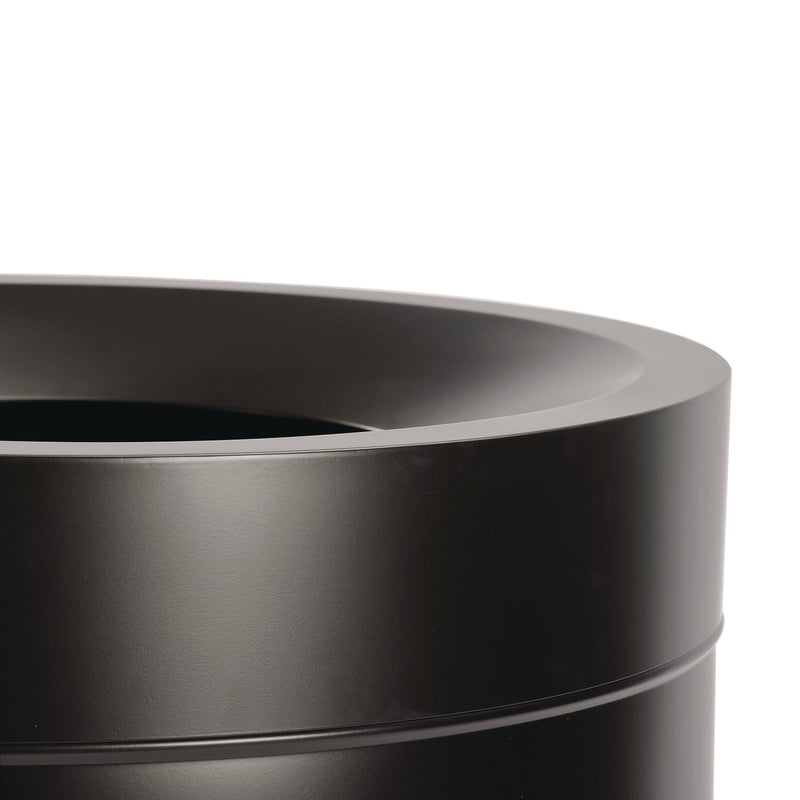 Alpine Industries 27 Gallon Black Stainless Steel Recycling Can and Trash Receptacle (ALH47527BLKRT) Each