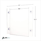 AdirOffice Suction-Mount Acrylic Window Sign Holders, 8.5 x 11, Clear, 12 Sign Holders (ALH6398511WSH12) Each