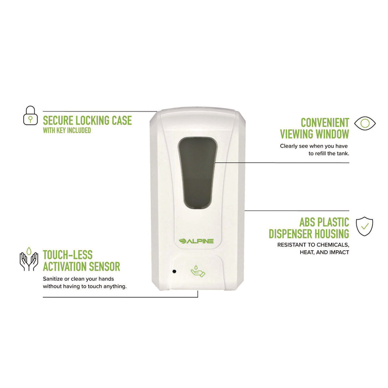 Wall Mount Automatic Foam Hand Sanitizer and Soap Dispenser, 40 oz, 4.48 x 6 x 11.1, White (ALHALP430F) Each