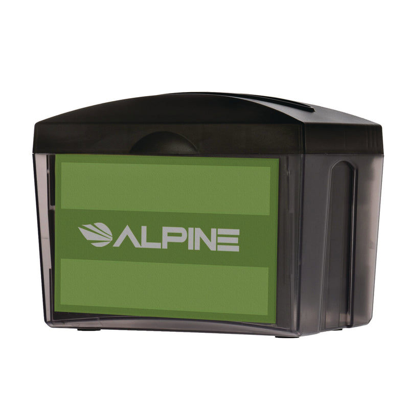 Alpine Industries Interfold Table Top Dispenser Napkin Holder, 5.9 x 8 x 6.5, Black (ALHALP4332) Each