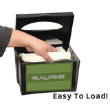 Alpine Industries Interfold Table Top Dispenser Napkin Holder, 5.9 x 8 x 6.5, Black (ALHALP4332) Each