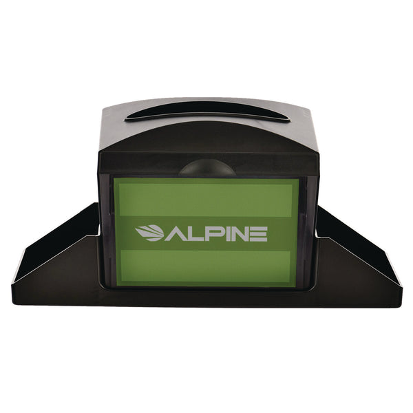 Alpine Industries Interfold Table Top Dispenser Napkin Holder with Caddy, 6 x 14.17 x 6.5, Black (ALHALP4332C) Each