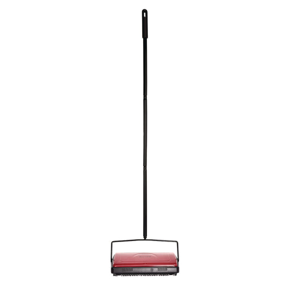 Alpine Industries Manual Triple Brush Carpet and Floor Sweeper, 42.5" Handle, Red (ALHALP469REDNEW) Each