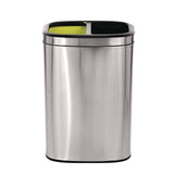 Alpine Industries 10.5 Gallon Stainless Steel Open Top Dual Compartment Trash Can (ALHALP470R40L) Each