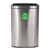Alpine Industries 10.5 Gallon Compost Can, Brushed Stainless Steel (ALHALP47040LCO) Each