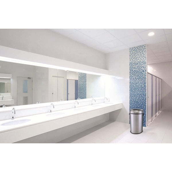 Alpine Industries 17 Gallon Stainless Steel Heavy-Gauge Brushed Open Top Commercial Trash Can (ALHALP47065L) Each