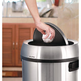 Alpine Industries 17 Gallon Stainless Steel Commercial Trash Can with Swing Lid (ALHALP47065L1) Each