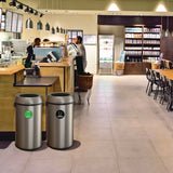 Alpine Industries 17 Gallon Stainless Steel Open Top Compost and Trash Station (ALHALP47065LCOT) Each