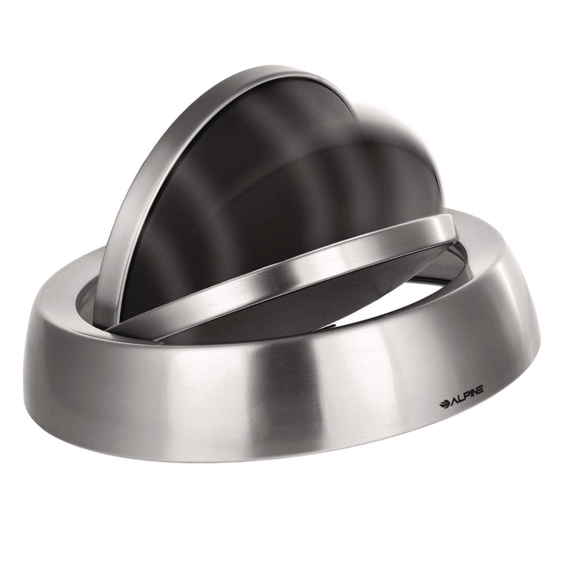 Alpine Industries 17 Gallon Stainless Steel Open Top Recycling Bin and Trash Receptacle (ALHALP47065LRT) Each