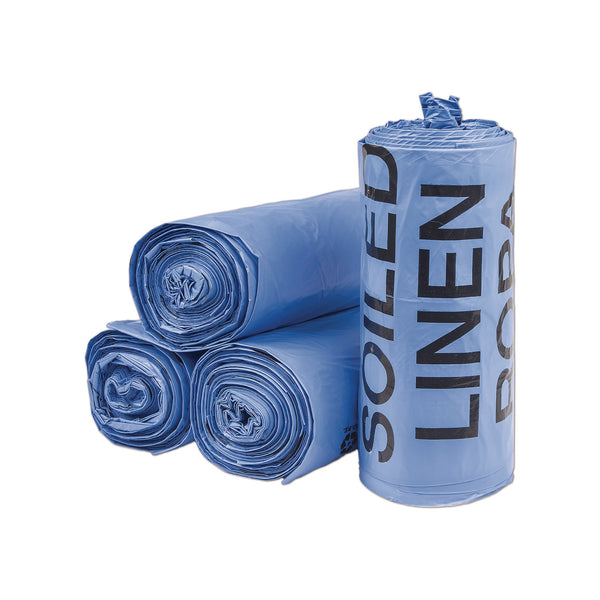 Inteplast Group Institutional Low-Density Can Liners, Soiled Linen, 30 gal, 1 mil, 30" x 43", Blue, 200/Carton (IBSBR3043XHVB) Case of 200