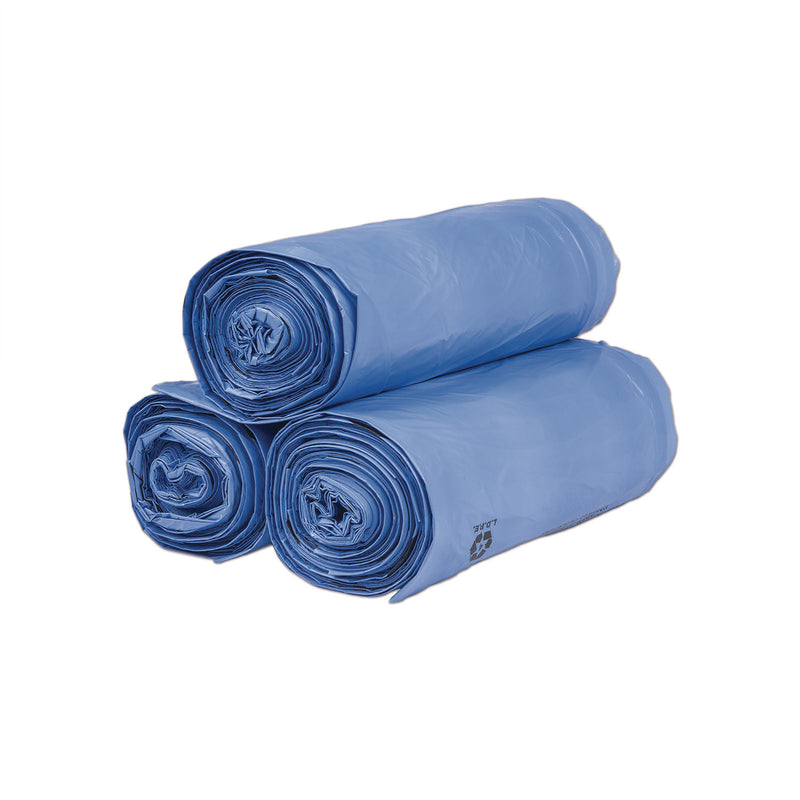Inteplast Group Institutional Low-Density Can Liners, Soiled Linen, 30 gal, 1 mil, 30" x 43", Blue, 200/Carton (IBSBR3043XHVB) Case of 200