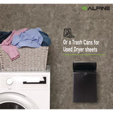 Alpine Industries Stainless Steel Wall-Mounted Sanitary Napkin Receptacle, Black (ALHALP451SSBBLK) Each