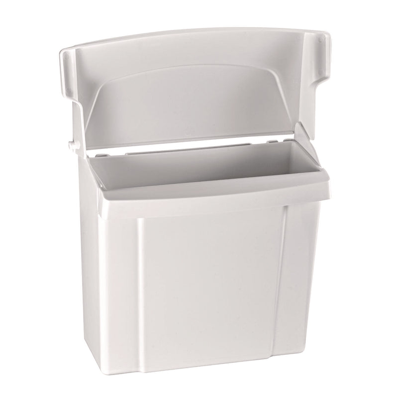 Alpine Industries Durable Plastic Surface Mount Sanitary Napkin Receptacle, White (ALHALP451WHI) Each