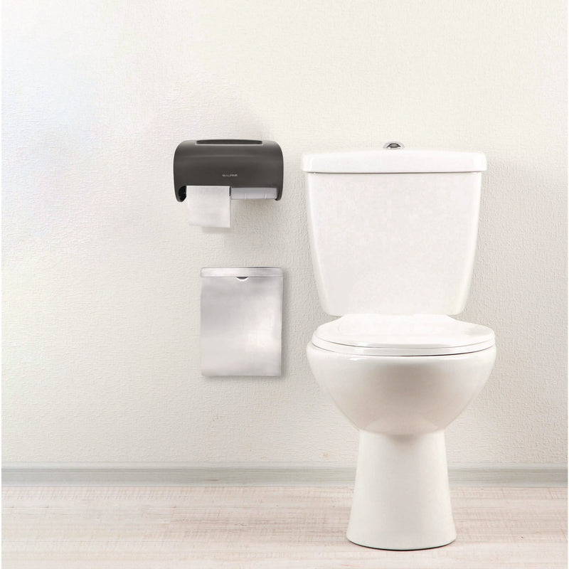 Alpine Industries Side-by-Side Double Roll Toilet Tissue Dispenser, 6.3 x 6.3 x 10.3, Gray (ALHALP452GRY) Each