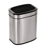 Alpine Industries Stainless Steel Rectangular Liner Open Top Trash Can, 2.6 gal, Brushed Stainless Steel (ALHALP47010L) Each