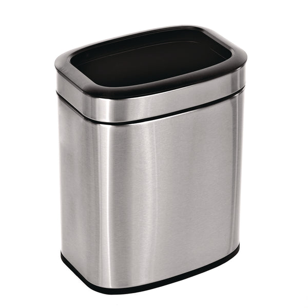 Alpine Industries Stainless Steel Rectangular Liner Open Top Trash Can, 2.6 gal, Brushed Stainless Steel (ALHALP47010L) Each