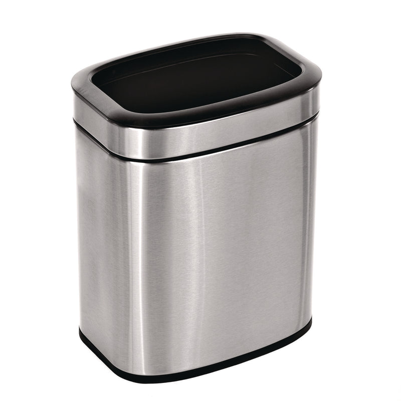 Alpine Industries Stainless Steel Rectangular Liner Open Top Trash Can, 2.6 gal, Brushed Stainless Steel (ALHALP47010L) Each
