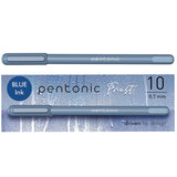 TOPS™ PENTONIC Frost Pen, Stick, Fine 0.7 mm, Blue Ink, Frosted Blue Barrel, 10/Pack (PNT13085) Pack of 10